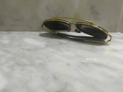 Metal Mirror Tint Square Sunglasses