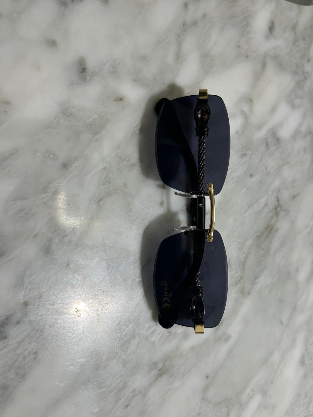 Retro Rimless Leopard Sunglasses