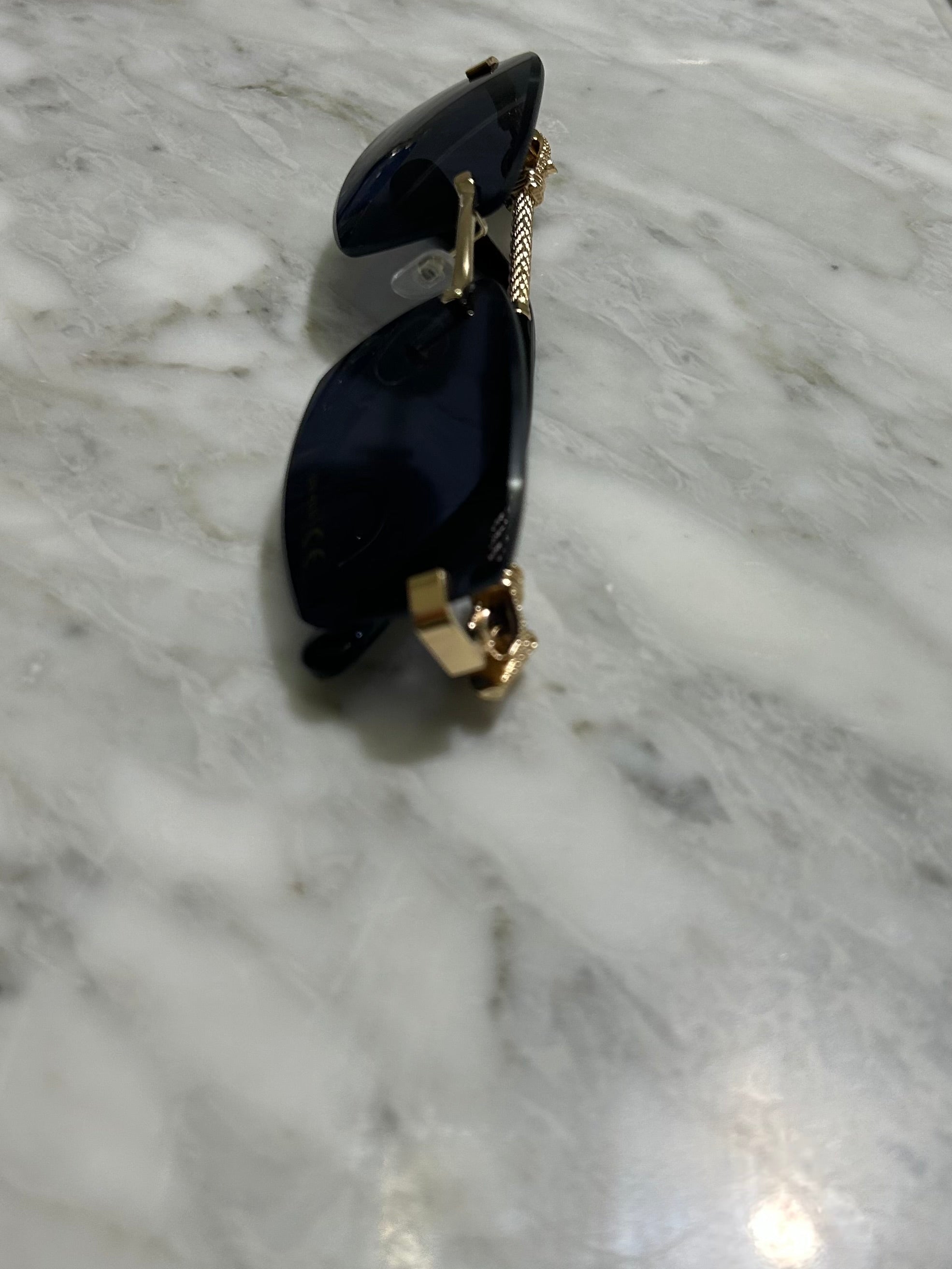 Retro Rimless Leopard Sunglasses