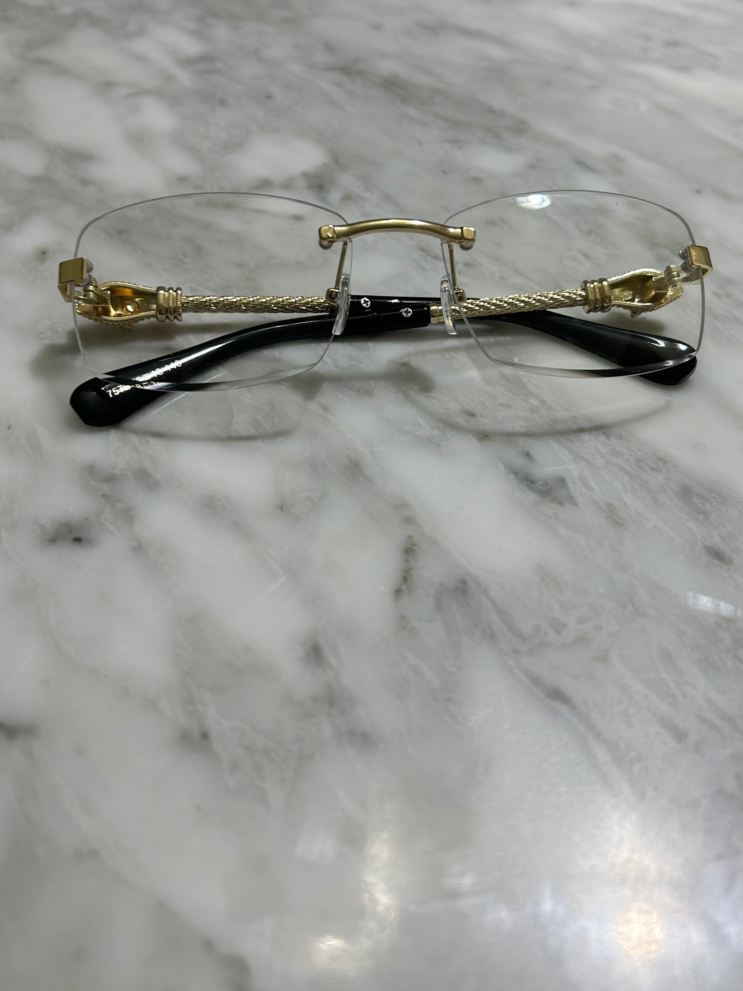 Retro Rimless Leopard Sunglasses