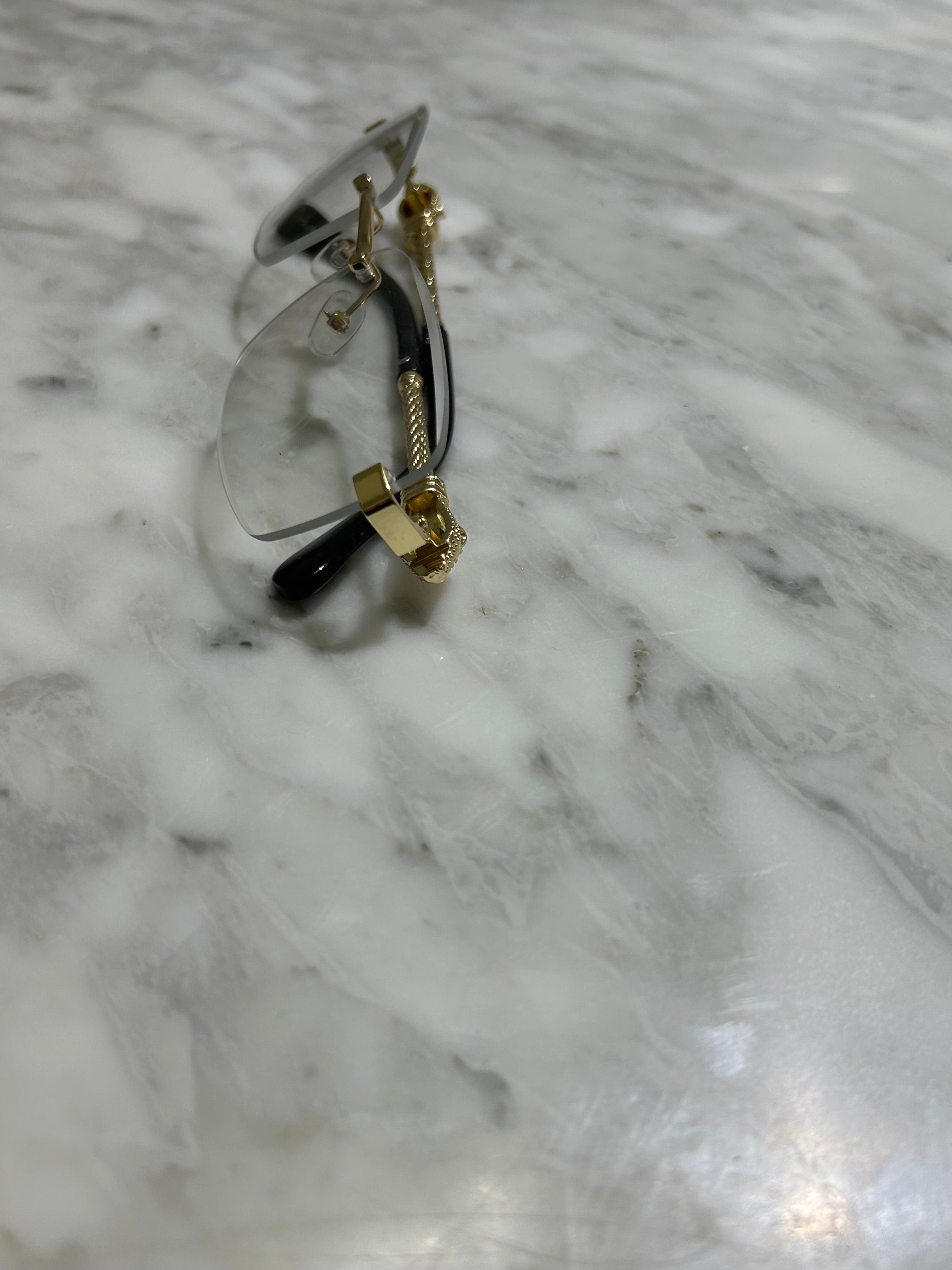 Retro Rimless Leopard Sunglasses